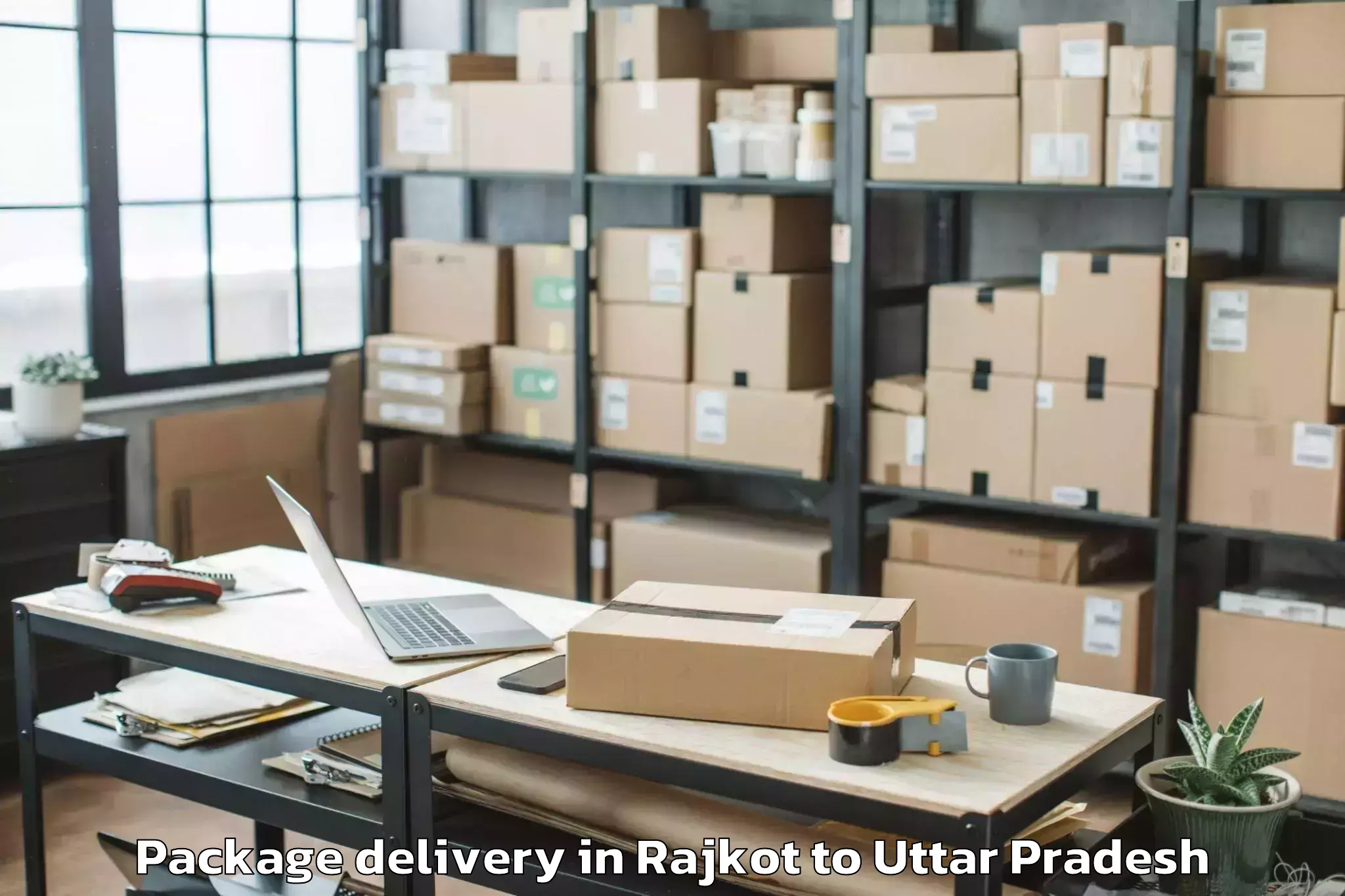 Book Rajkot to Shri Ramswaroop Memorial Unive Package Delivery Online